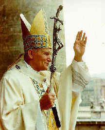 John Paul II tries to hail a cab.